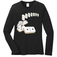 Dominoes Tiles Domino Player Dominoes Lover Ladies Long Sleeve Shirt