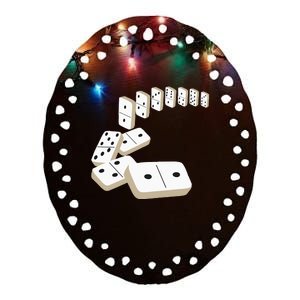 Dominoes Tiles Domino Player Dominoes Lover Ceramic Oval Ornament