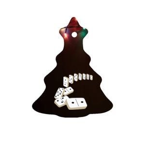 Dominoes Tiles Domino Player Dominoes Lover Ceramic Tree Ornament