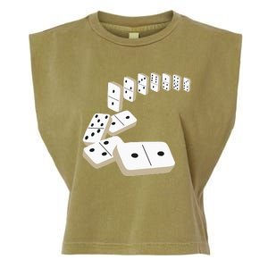 Dominoes Tiles Domino Player Dominoes Lover Garment-Dyed Women's Muscle Tee