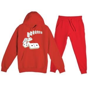 Dominoes Tiles Domino Player Dominoes Lover Premium Hooded Sweatsuit Set