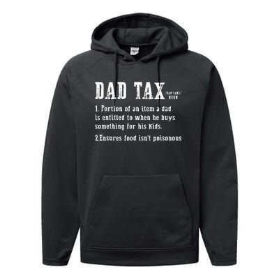 Dad Tax Definition Portion Of An Item A Dad Is Entitled Performance Fleece Hoodie