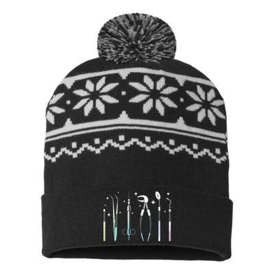 Dentist Tools Dental Assistant Technician Dentistry DDS USA-Made Snowflake Beanie