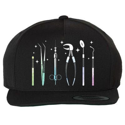 Dentist Tools Dental Assistant Technician Dentistry DDS Wool Snapback Cap