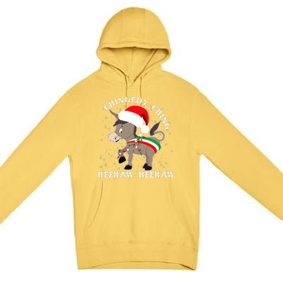 Dominick The Donkey Chingedy Ching Italian Christmas Donkey Premium Pullover Hoodie