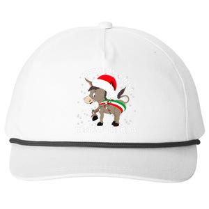 Dominick The Donkey Chingedy Ching Italian Christmas Donkey Snapback Five-Panel Rope Hat