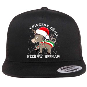 Dominick The Donkey Chingedy Ching Italian Christmas Donkey Flat Bill Trucker Hat