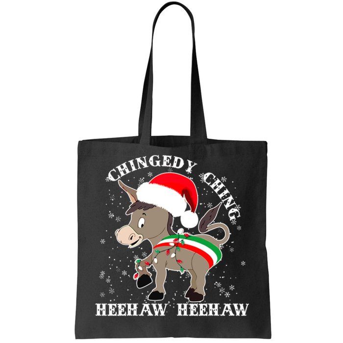 Dominick The Donkey Chingedy Ching Italian Christmas Donkey Tote Bag