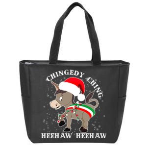 Dominick The Donkey Chingedy Ching Italian Christmas Donkey Zip Tote Bag