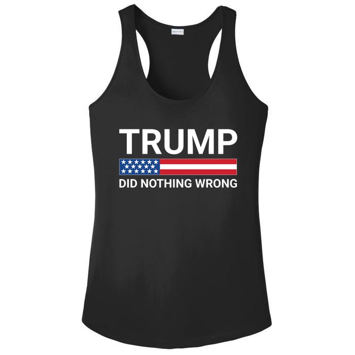 Donald Trump Did Nothing Wrong Ladies PosiCharge Competitor Racerback Tank