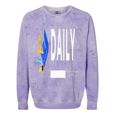 Daily Timecard Colorblast Crewneck Sweatshirt