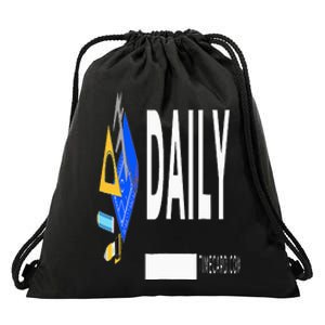 Daily Timecard Drawstring Bag