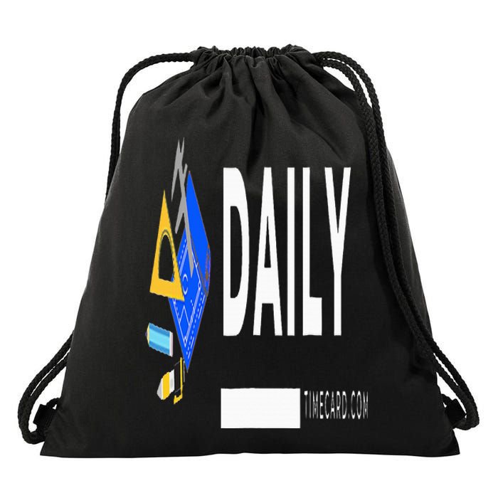 Daily Timecard Drawstring Bag