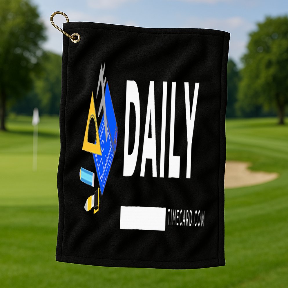 Daily Timecard Golf Towel