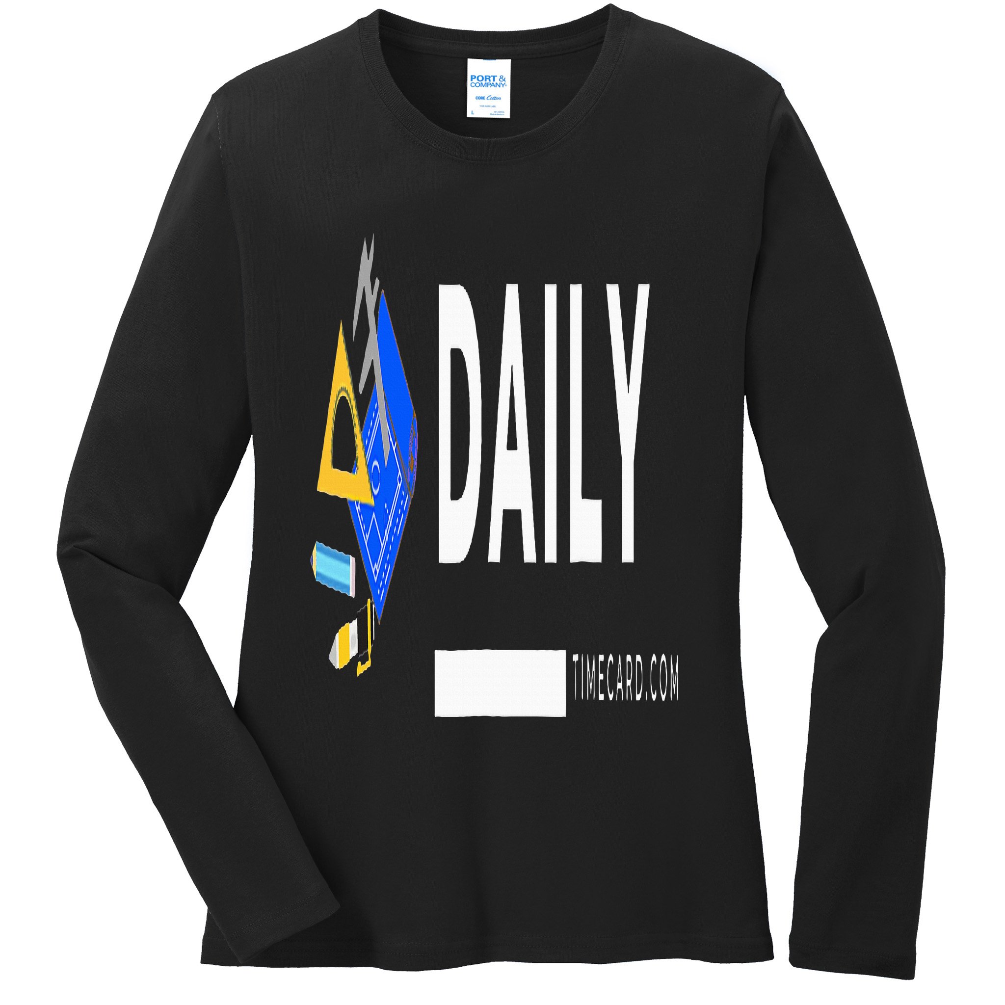 Daily Timecard Ladies Long Sleeve Shirt