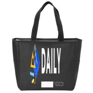 Daily Timecard Zip Tote Bag