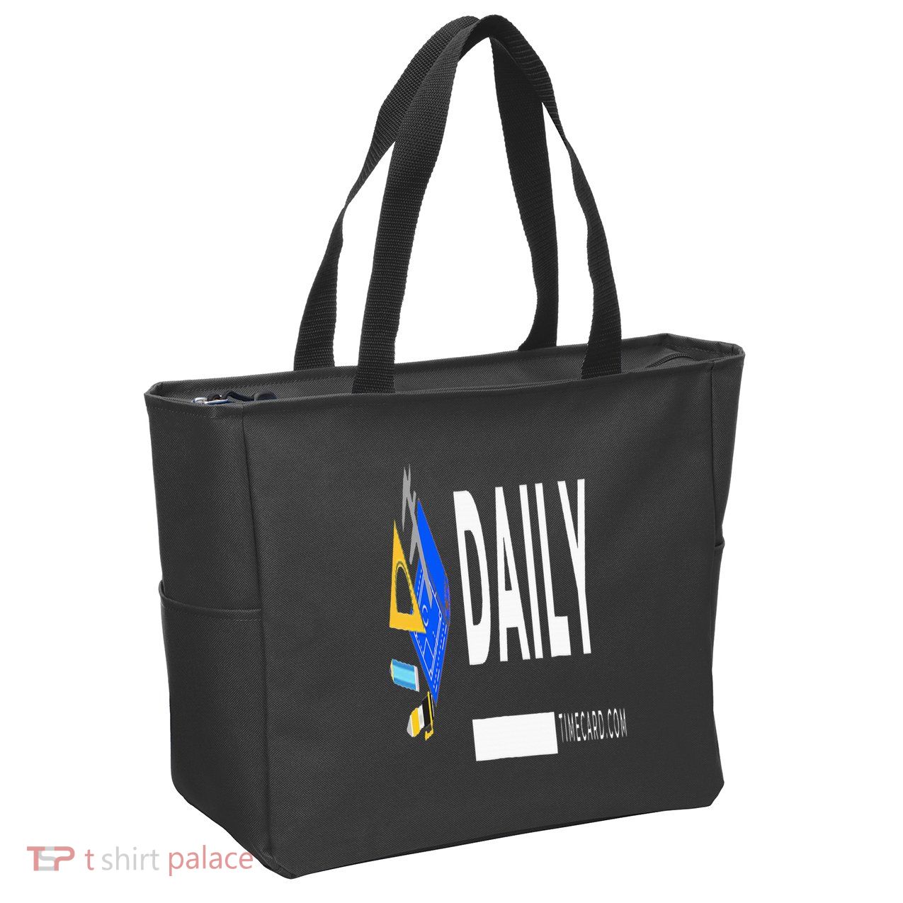 Daily Timecard Zip Tote Bag