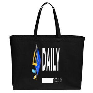 Daily Timecard Cotton Canvas Jumbo Tote