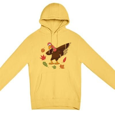 Dabbing Turkey Dabbing Thanksgiving Turkey Day Costume Cool Gift Premium Pullover Hoodie