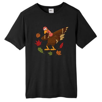 Dabbing Turkey Dabbing Thanksgiving Turkey Day Costume Cool Gift Tall Fusion ChromaSoft Performance T-Shirt