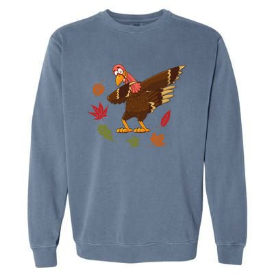 Dabbing Turkey Dabbing Thanksgiving Turkey Day Costume Cool Gift Garment-Dyed Sweatshirt