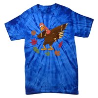 Dabbing Turkey Dabbing Thanksgiving Turkey Day Costume Cool Gift Tie-Dye T-Shirt