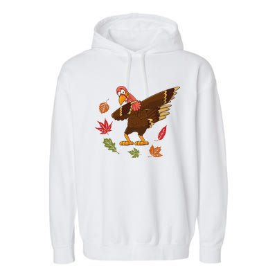 Dabbing Turkey Dabbing Thanksgiving Turkey Day Costume Cool Gift Garment-Dyed Fleece Hoodie