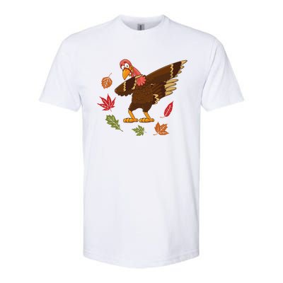 Dabbing Turkey Dabbing Thanksgiving Turkey Day Costume Cool Gift Softstyle CVC T-Shirt