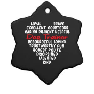 Dog Training Dog Trainer Gift Ceramic Star Ornament