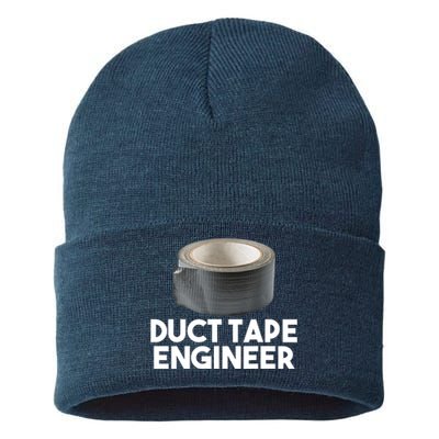 Duct Tape Dad Grandpa Funny Duct Tape Engineer Gift Sustainable Knit Beanie