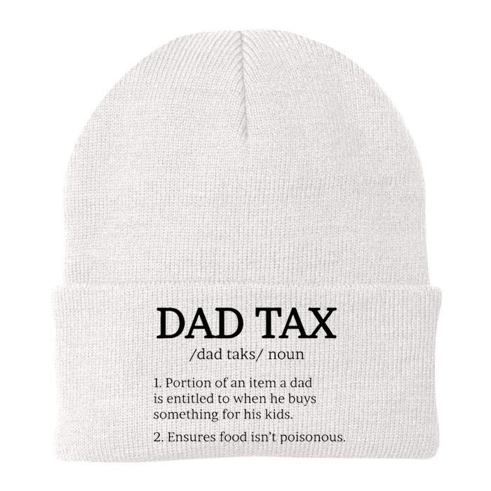 Dad Tax Dad Tax For Men Dad Tax Definition Knit Cap Winter Beanie