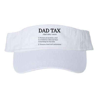 Dad Tax Dad Tax For Men Dad Tax Definition Valucap Bio-Washed Visor