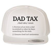 Dad Tax Dad Tax For Men Dad Tax Definition Wool Snapback Cap