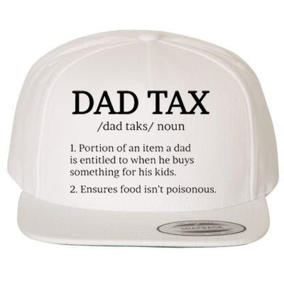 Dad Tax Dad Tax For Men Dad Tax Definition Wool Snapback Cap