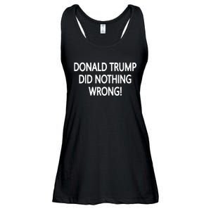 Donald Trump Did Nothing Wrong Ladies Essential Flowy Tank