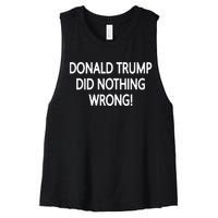 Donald Trump Did Nothing Wrong Women's Racerback Cropped Tank