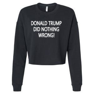 Donald Trump Did Nothing Wrong Cropped Pullover Crew