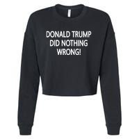 Donald Trump Did Nothing Wrong Cropped Pullover Crew