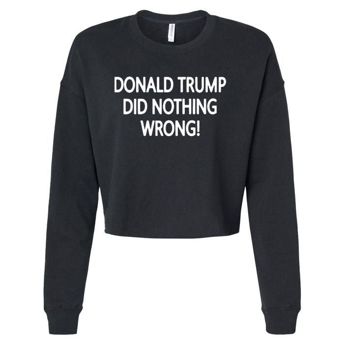 Donald Trump Did Nothing Wrong Cropped Pullover Crew