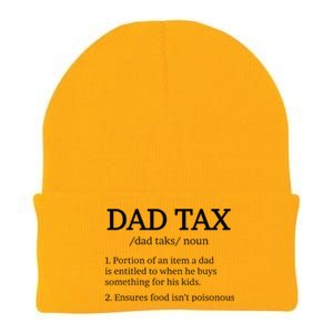 Dad Tax Dad Taxs Dad Tax Definition Knit Cap Winter Beanie