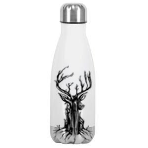 Deer Tree Deer Hunting Hunters Graphic Gift Stainless Steel Insulated Water Bottle