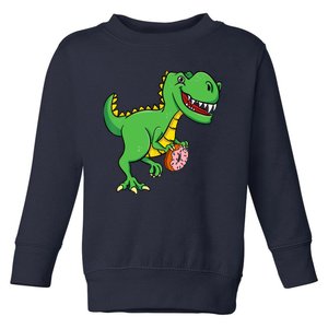 Donut T-Rex Doughnut Sprinkles Dinosaur Lover Sweet Dessert Toddler Sweatshirt