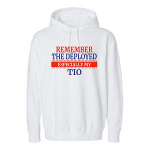 Deployed Tio Design For Sobrino Or Sobrina Funny Gift Garment-Dyed Fleece Hoodie