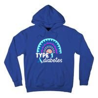 Diabetic T1d Dad Mom Rainbow Type 1 Diabetes Awareness Gift Tall Hoodie