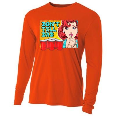 Dont Tell Dad Beer Pong Team Cooling Performance Long Sleeve Crew