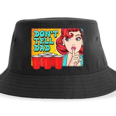 Dont Tell Dad Beer Pong Team Sustainable Bucket Hat