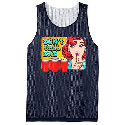 Dont Tell Dad Beer Pong Team Mesh Reversible Basketball Jersey Tank