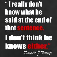 Donald Trump Dont Know What He Said At The End Of That Sentence 25L Jumbo Tote
