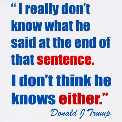 Donald Trump Dont Know What He Said At The End Of That Sentence T-Shirt