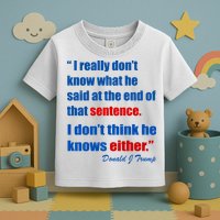 Donald Trump Dont Know What He Said At The End Of That Sentence Toddler T-Shirt